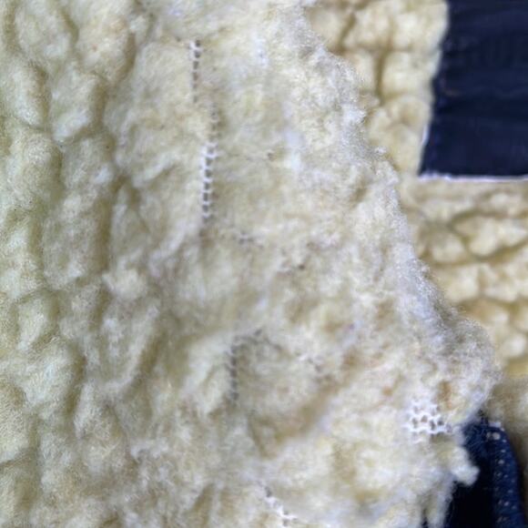 Vintage Jean Jacket Sherpa Sears Roebucks Classic Style Men’s Denim Jacket - Picture 9 of 12